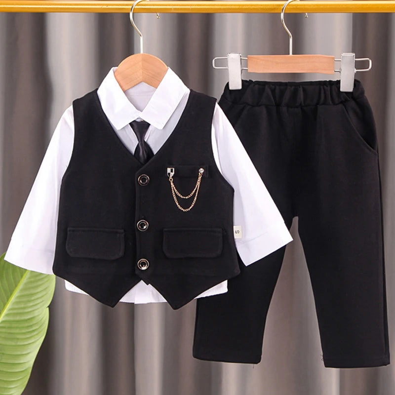 Toddler Boys Gentleman 3-Piece Formal Outfit Set