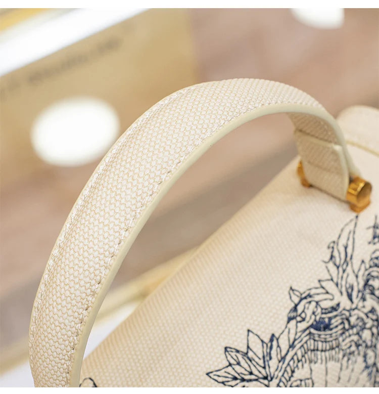 Women's Embroidered Floral Satchel Crossbody Bag