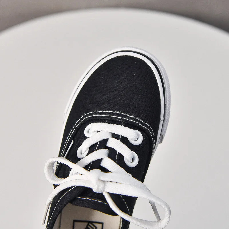 Kids' Unisex Canvas Lace-Up Casual Sneakers