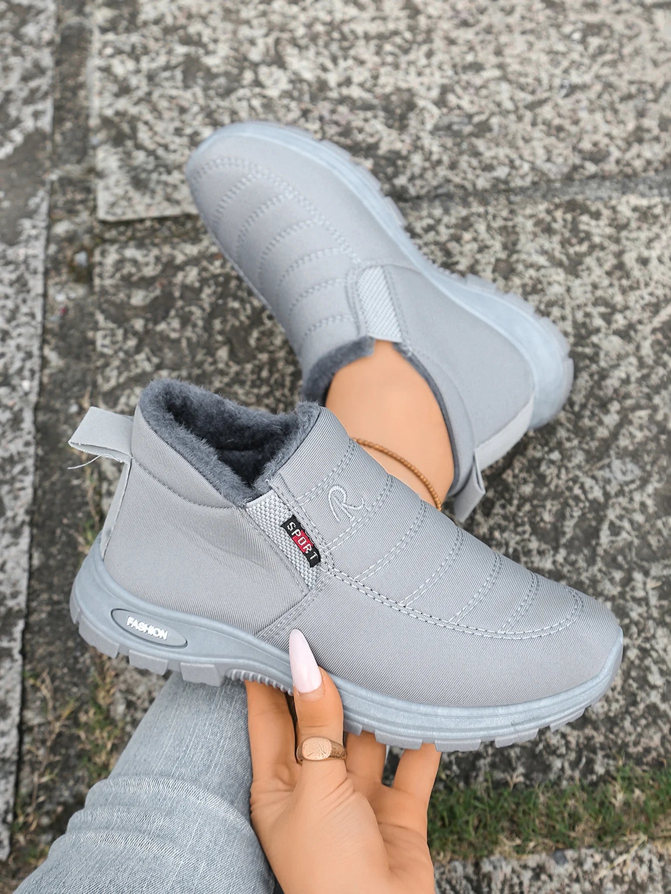 Women's Cozy Plush-Lined Waterproof Winter Ankle Boots
