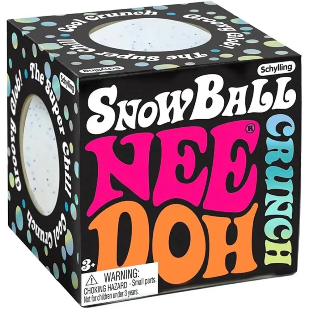 NeeDoh Snow Ball Crunch – Crunchy Sensory Squeeze Toy for Stress Relief, Adults & Teens