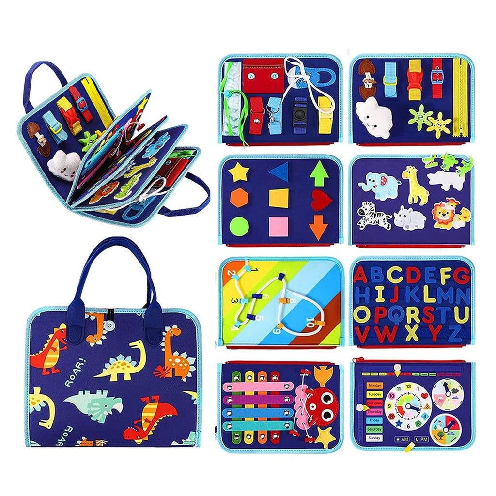 Busy Board, Educational Activity Sensory Board Preschool Learning Fine Motor Skills Toys, Toddler Travel Toy for Plane Car