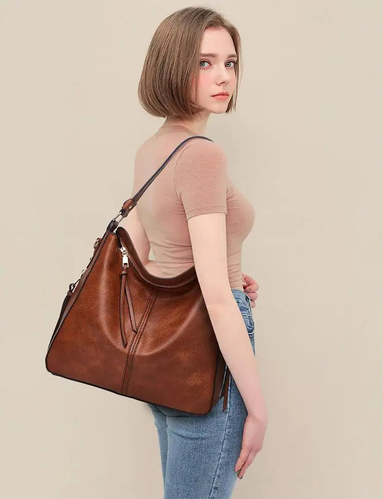 Women's Large Hobo Bucket Shoulder Bag
