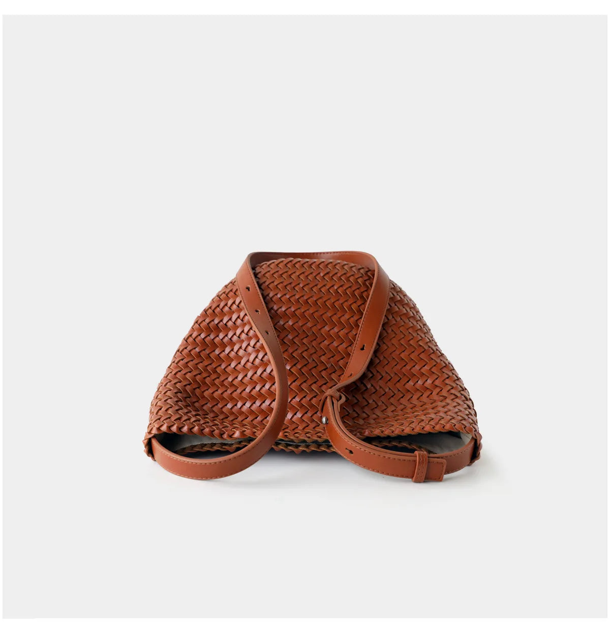 Women's Handwoven Knit Bucket Shoulder Bag