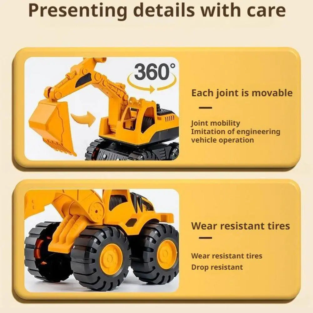 Excavator Truck Model Toy Engineering Vehicle Toddler Early Education Construction Vehicles Truck Boys Gifts
