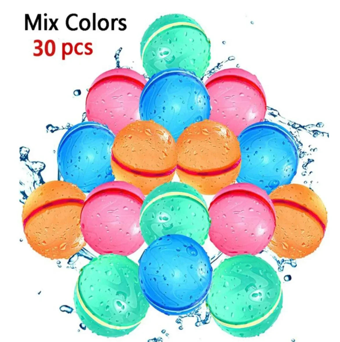 Reusable Self-Sealing Water Balloons | Quick Fill Splash Balls | Kids Outdoor Fun | 4–50 Pack