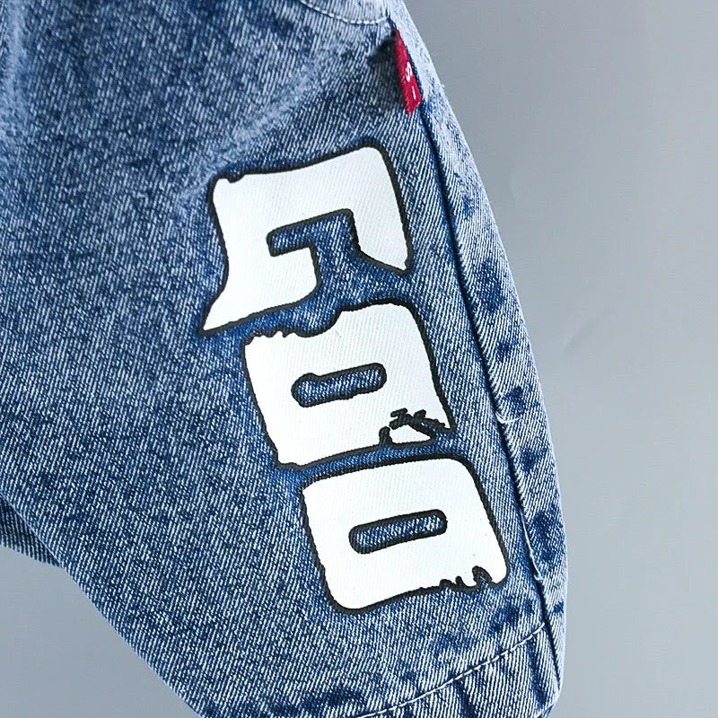 Baby Boy Fashion Ripped Denim 3-Piece Suit Set
