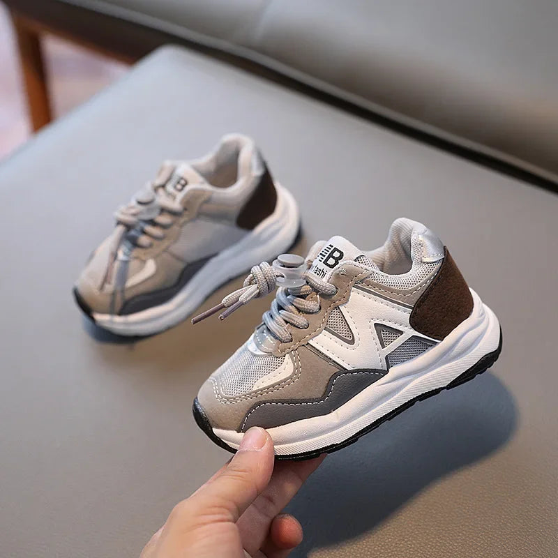 Kids' Unisex Breathable PU Leather Sport Running Sneakers