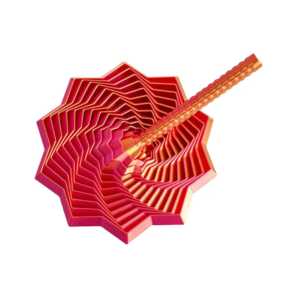 3D Visual Illusion Fidget Star | Sensory Stress Relief Spiral Ornament
