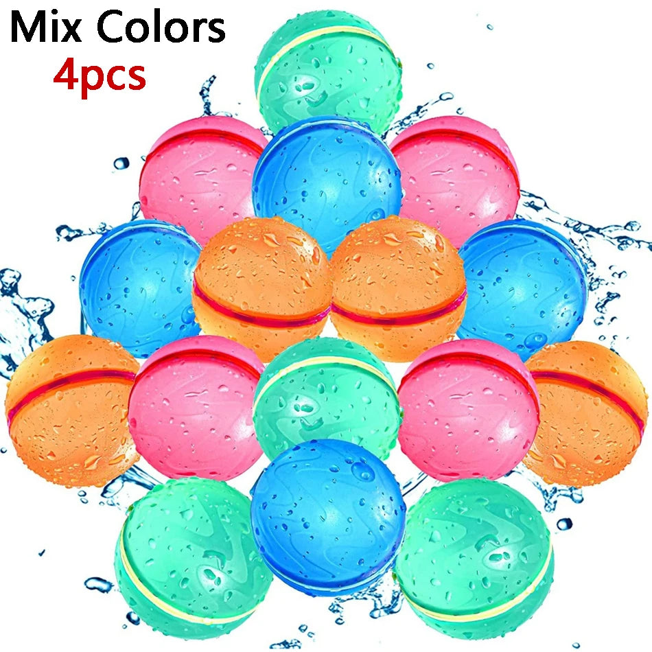 Reusable Self-Sealing Water Balloons | Quick Fill Splash Balls | Kids Outdoor Fun | 4–50 Pack