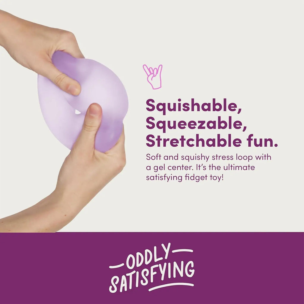 Speks Jumbo Loop Gel-Filled Stress Ball | Ultra-Squishy Fidget Toy | Stress & Anxiety Relief | 4 Colors | Ages 12+
