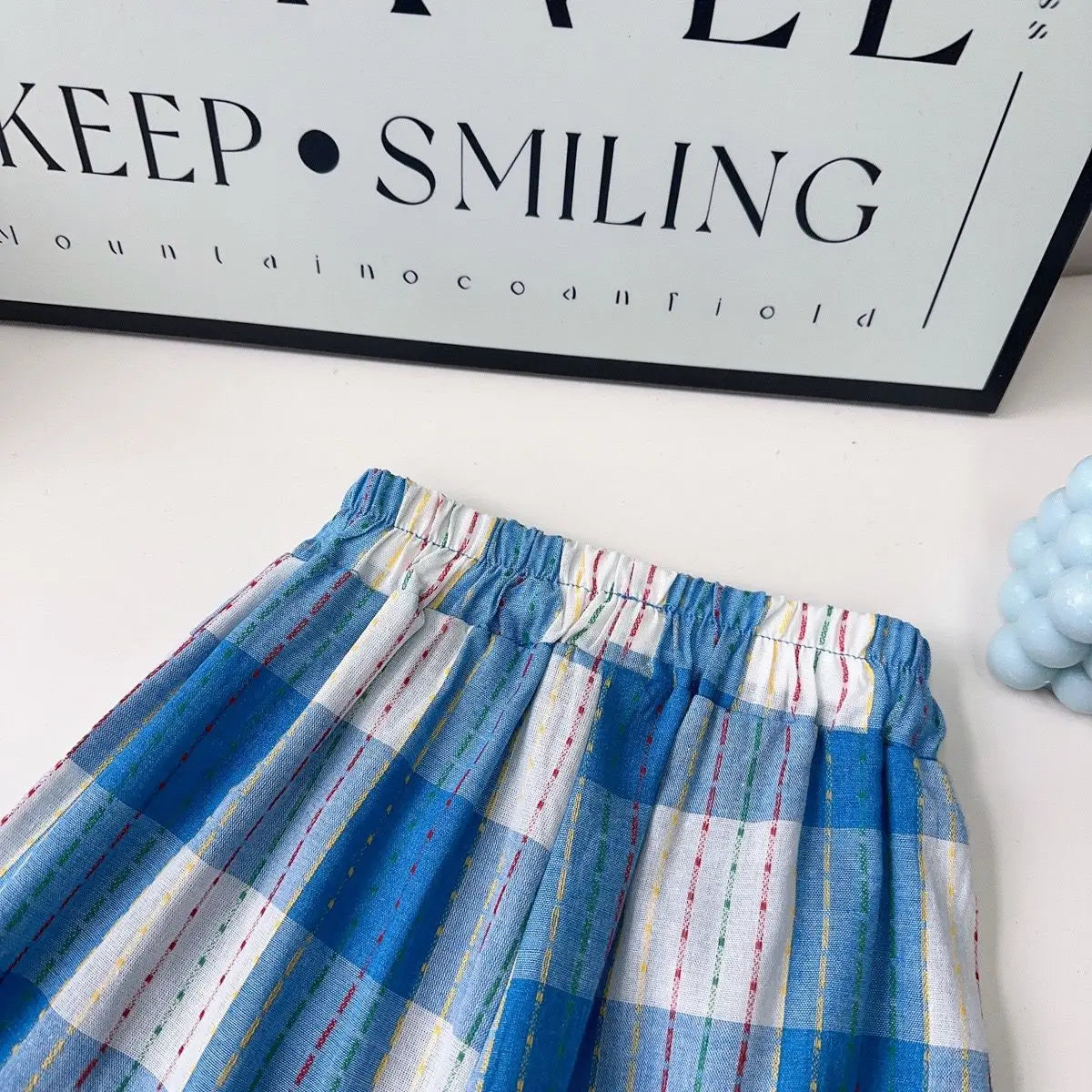 Toddler Girls Checkered Sleeveless Top & Wide-Leg Pants Set