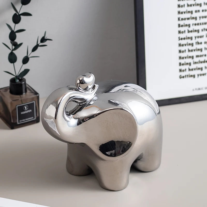 Ceramic Elephant Figurine