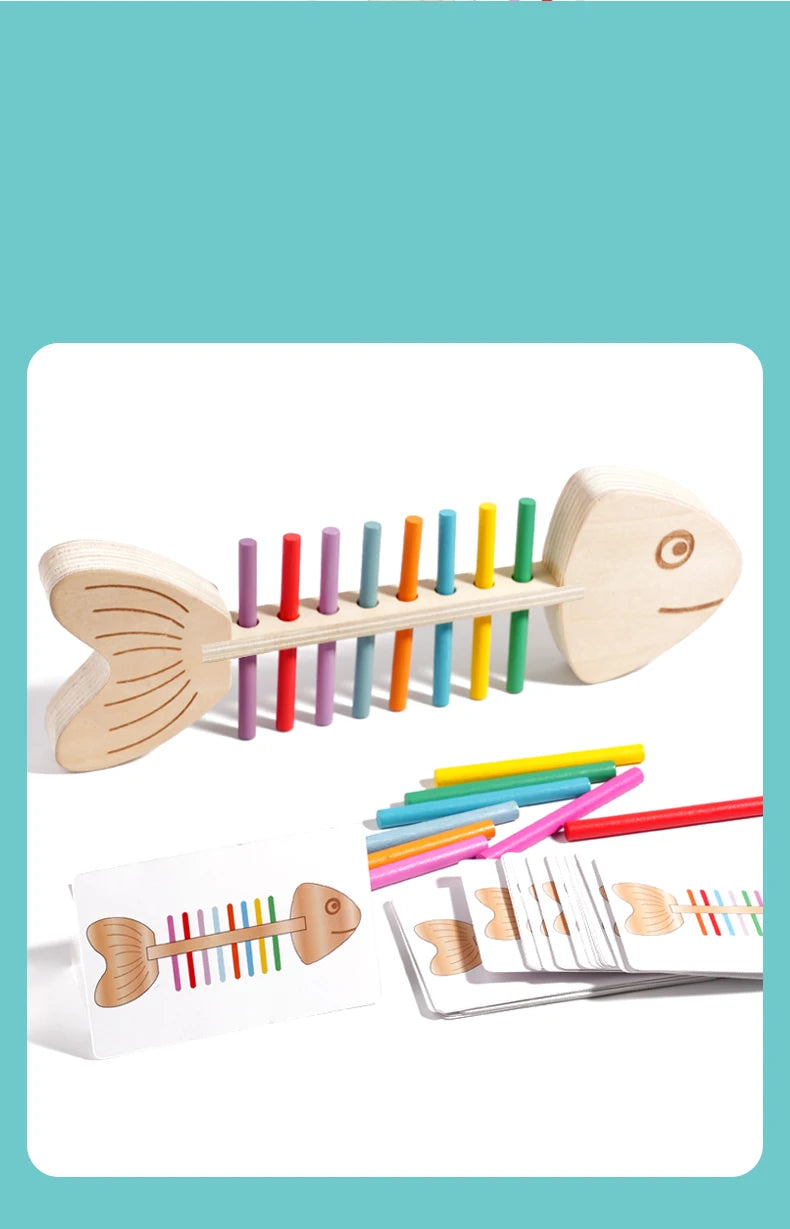 Montessori Color Matching Wooden Balance Toy | Fine Motor Puzzle Game for Kids