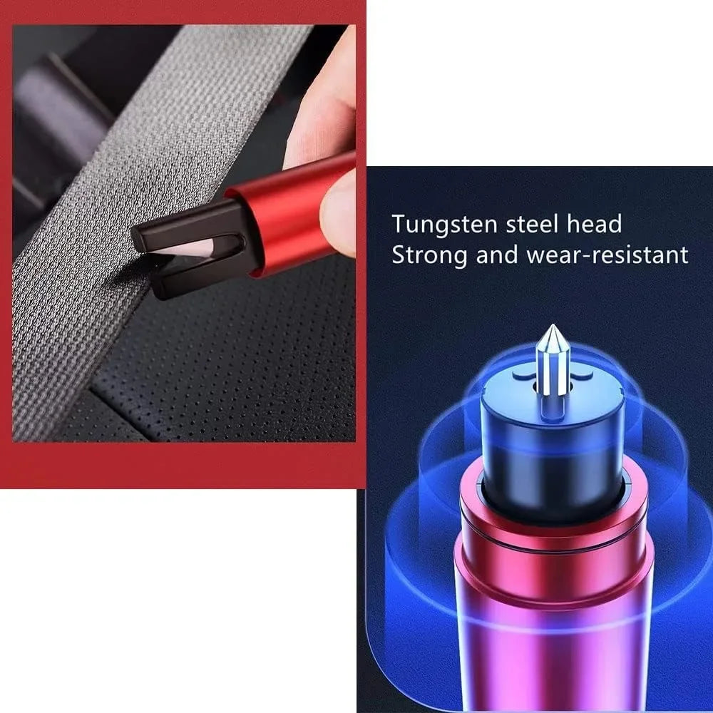 Car Safety Hammer Emergency Escape Tool - Rapid Window Breaker Seatbelt Cutter One Second Car Glass Breaker