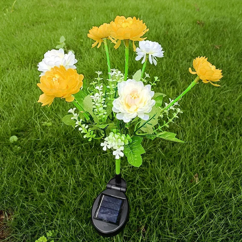 Solar Snow Lotus Flower Ground Light | Outdoor Garden & Patio Lamp
