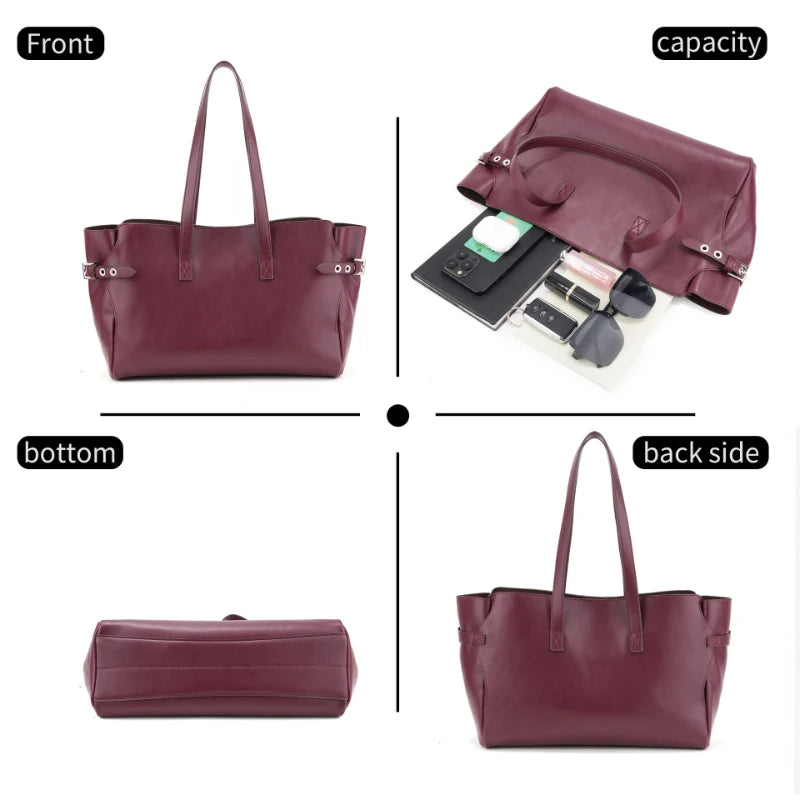 Women's Wing Style Tote Bag Set with Matching Purse