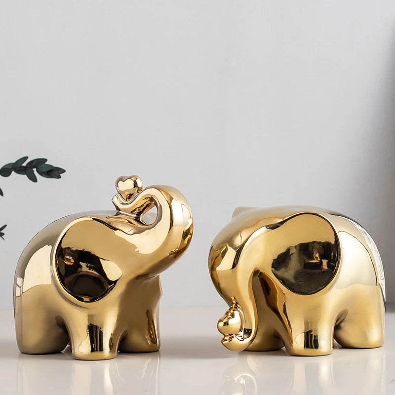 Ceramic Elephant Figurine