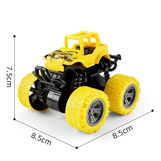 Toys Car Four-wheel Drive Off-road Vehicle Stunt Dump Cars Double-Side Inertia Car Boy Toy Car Pull Back Kids Toy Gift