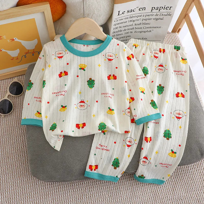 Child Boys Girls Pajamas Sets New Adorable 0-6Y Kids Clothes Loungewear Autumn Spring Baby Cotton Long Sleeve Sleepwear Outfit