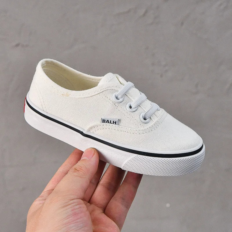 Kids' Unisex Canvas Lace-Up Casual Sneakers