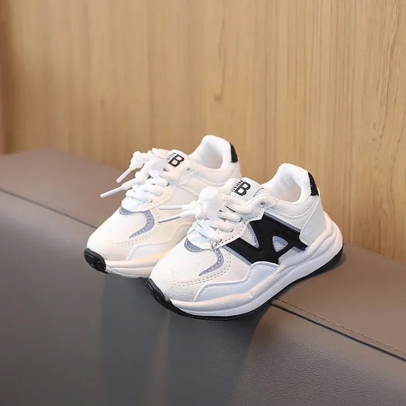 Kids' Unisex Breathable PU Leather Sport Running Sneakers