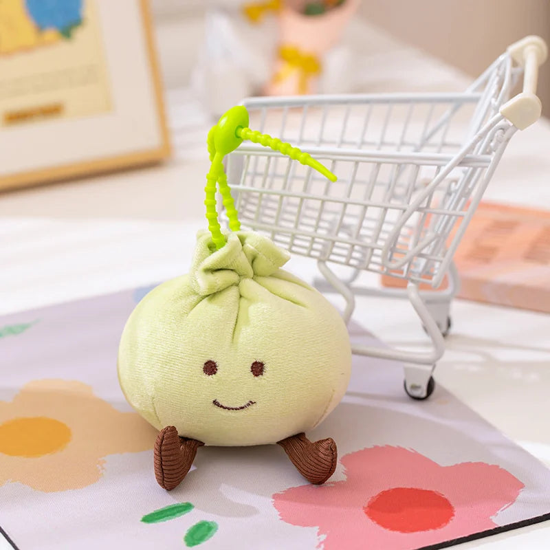 Cute Baozi & Dumpling Plush Stuffed Toy – Chinese Food Cartoon Soft Doll Keychain