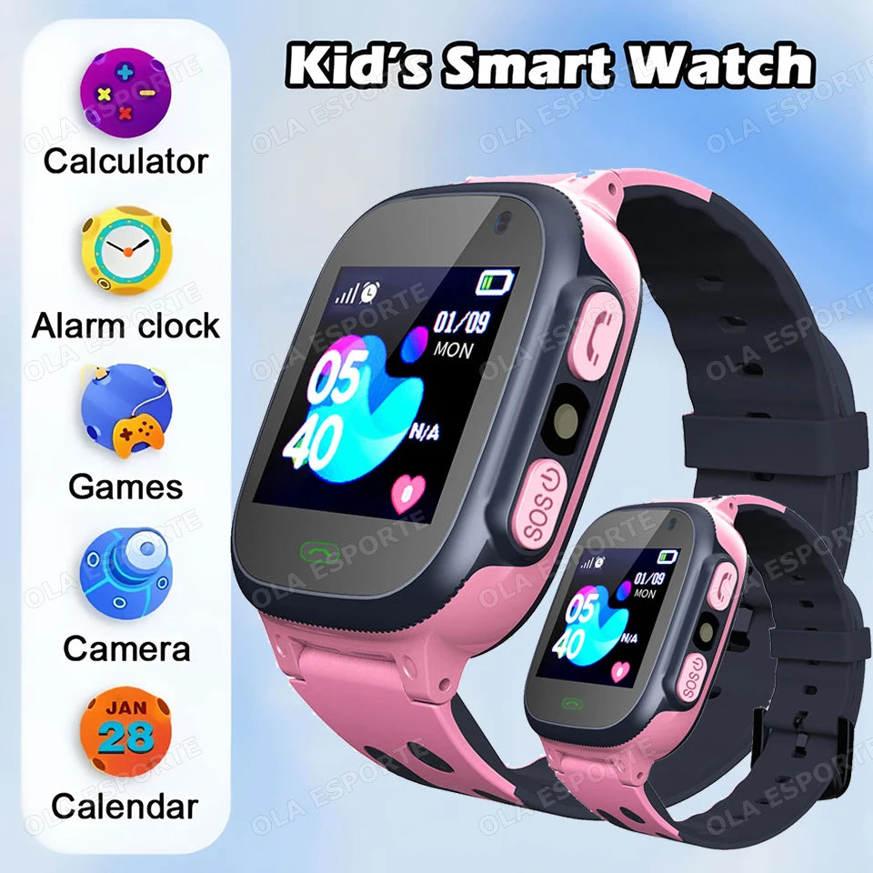 Kids' Smart Watch – 1.44" HD Screen, SOS, Two-Way Calling, GPS & LED Flashlight