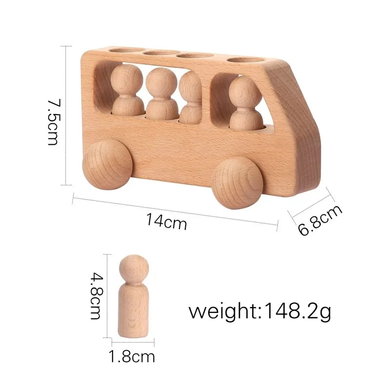 Wooden Train Birthday Toy Montessori Toys Baby Educational Toys Wooden Trolley Number Of Wood Baby's Toys Baby Learning Toys