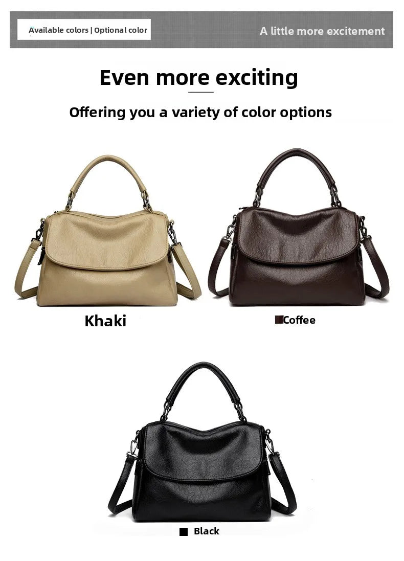 Women's Large Capacity Boston Bucket Bag