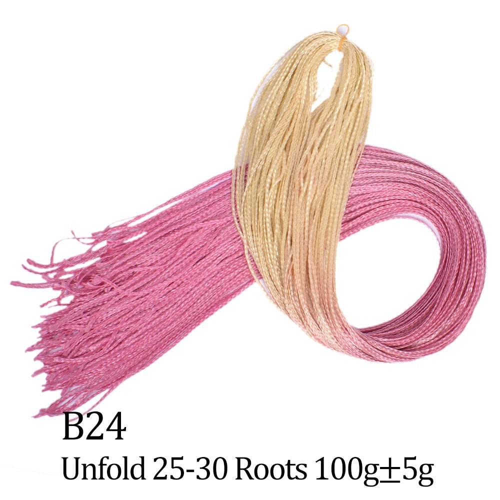 Ombre Zizi Braids Thin Box Braids Crochet Hair Extensions Synthetic Hair Rainbow Thin Zizi Braids Hair Bundles BudaBuda