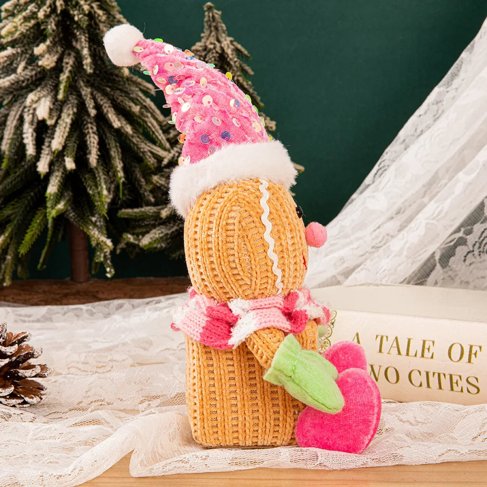 New Gingerbread Man Christmas Decoration Ornaments New Year Party Window Display Festival Desktop New Year 2025 Gift Home Decor