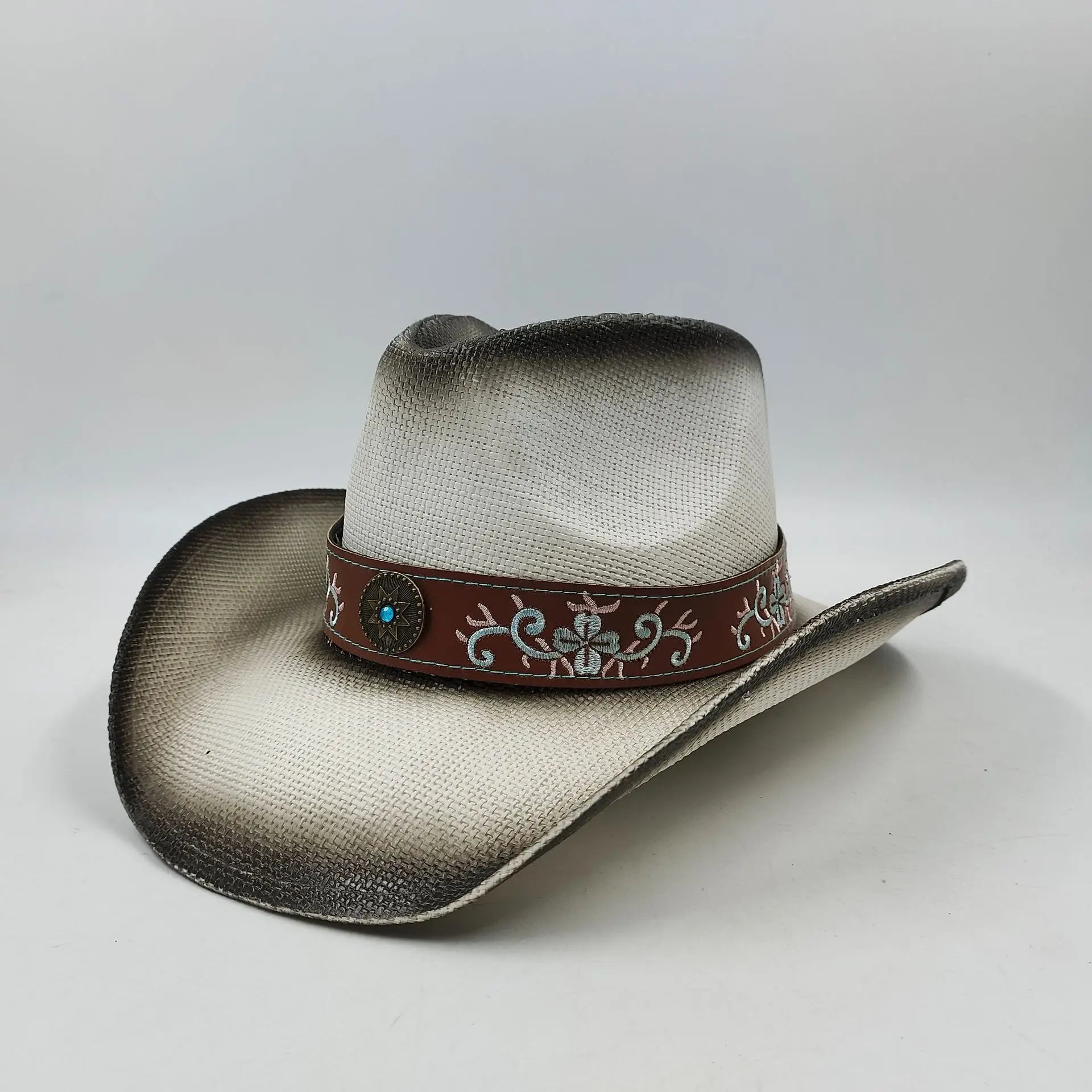 Women's Straw Cowgirl Hat – Wide Brim Shapeable Western Beach Sun Hat | Coastal Cowgirl Style