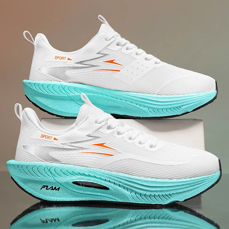 2026 Men Running Shoes Marathon Sports Air Cushion Carbon Board Breathable Lightweight Comfortable Women Athletic Sneakers New