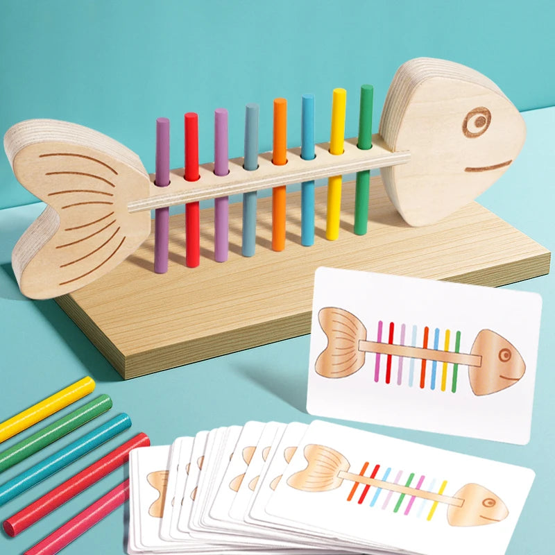 Montessori Color Matching Wooden Balance Toy | Fine Motor Puzzle Game for Kids