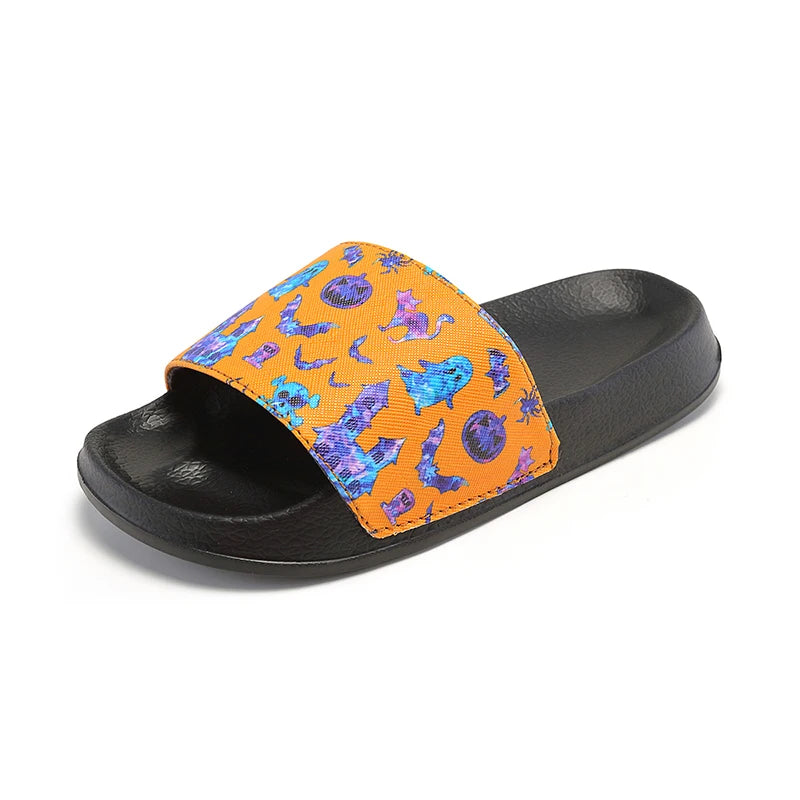 Kids' Cartoon PU Leather Sandal Slippers