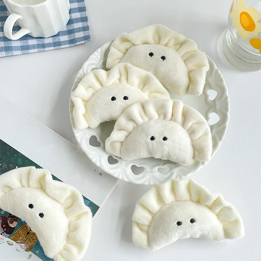 10pcs Chinese dumplings, plush dolls, cute cartoon food, toys, creative kawaii school bag pendants, fashion ornaments, pendants