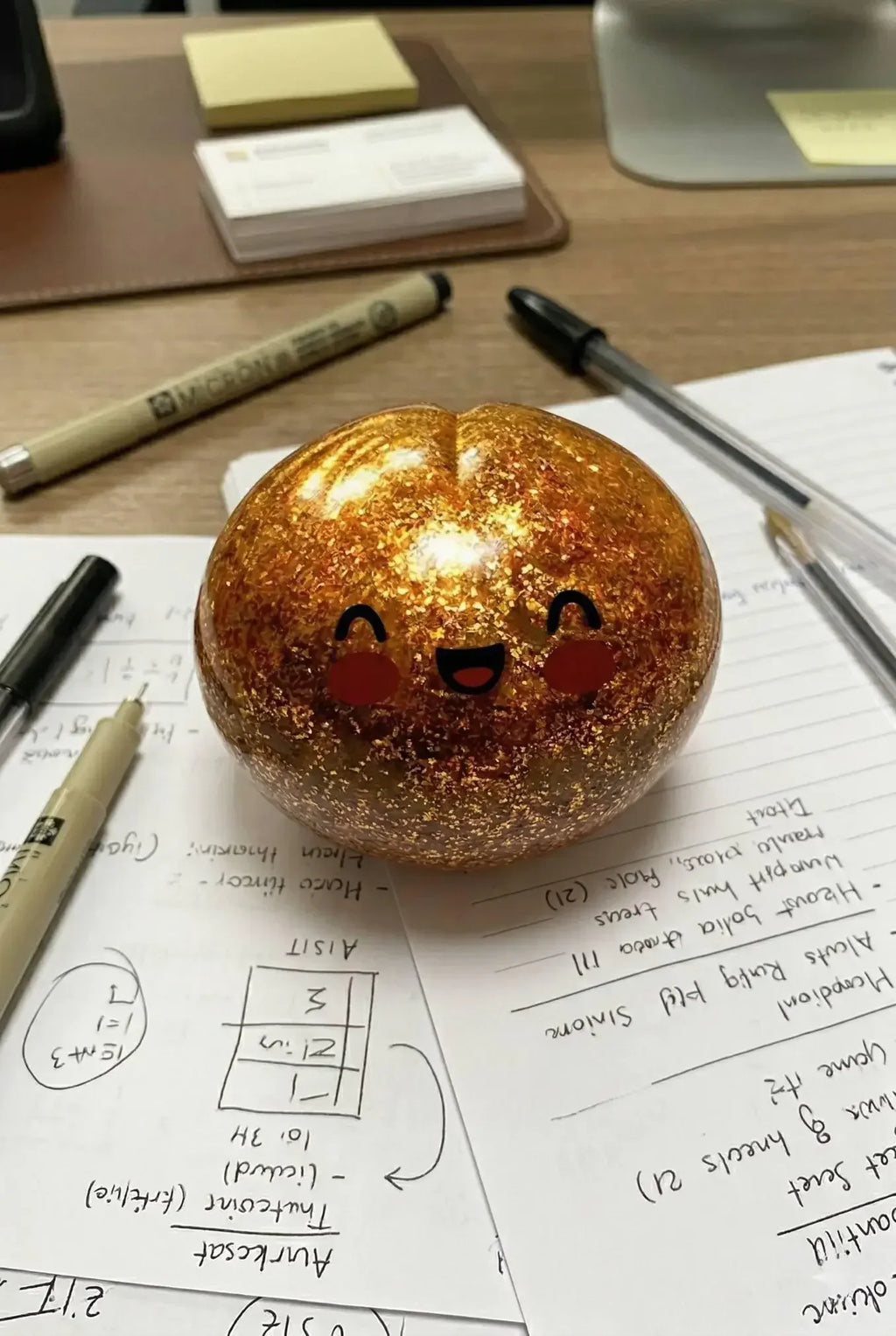 Gold Glitter Hidden Edition Dumpling Squishy | Viral Slow Rise Stress Relief Toy | Pink & Gold