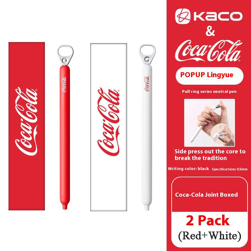 KACO x Fanta Pull-Tab Gel Pens,Creative Ins Signature Pen,0.5mm Quick Drying&Comfortable Grip Fun&Stess Relief Kawaii Stationery