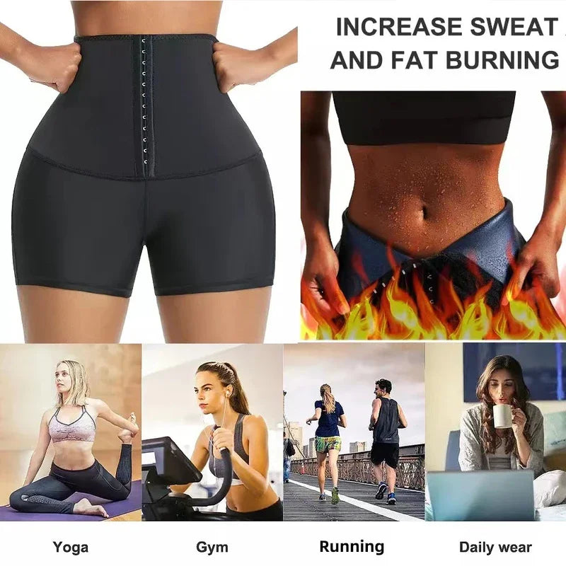 Women Waist Trainer Sauna Pants for Weight loss Fat burning High Waist Body Shaper Sweat Pants