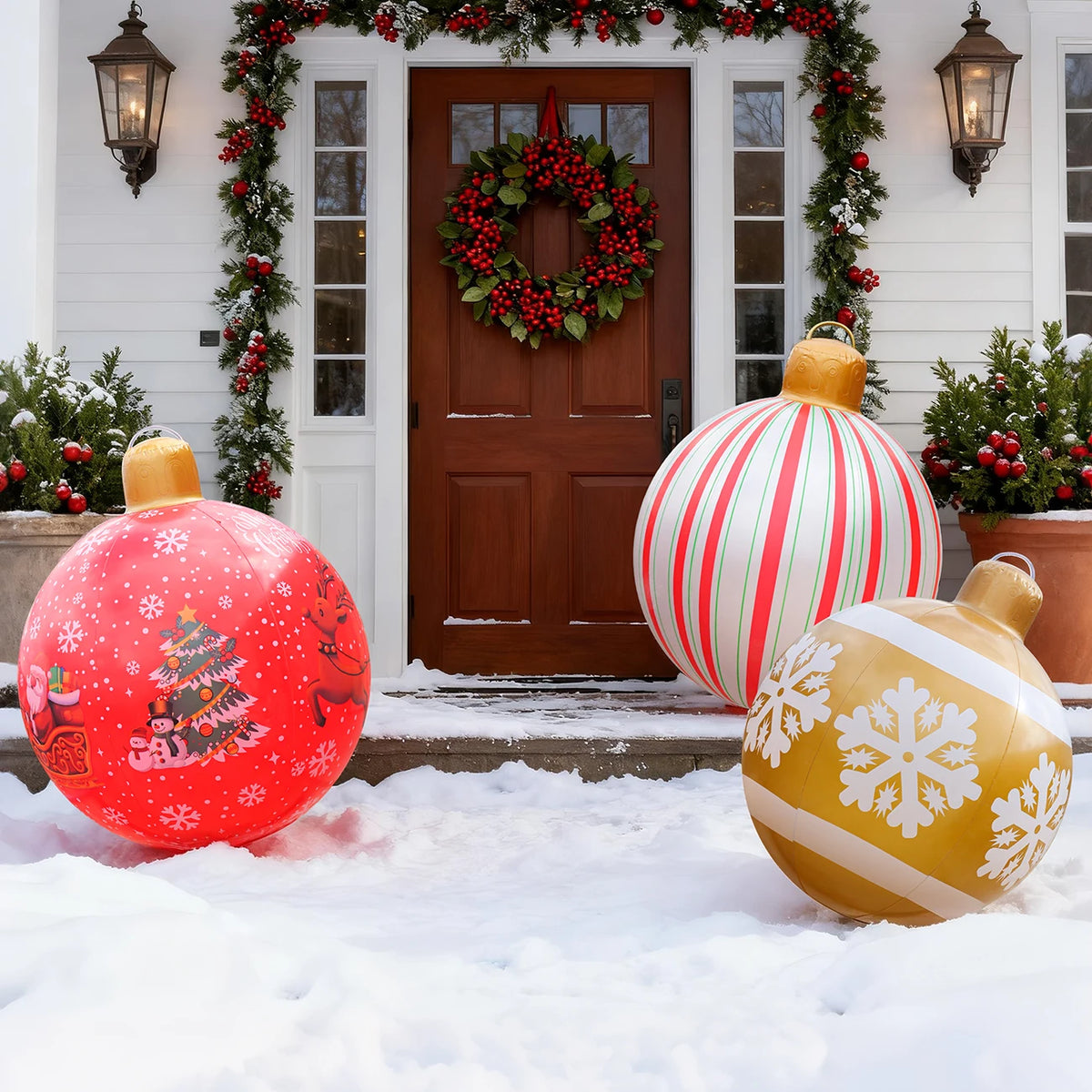 Large Inflatable Christmas Ornament Ball, 1 Piece