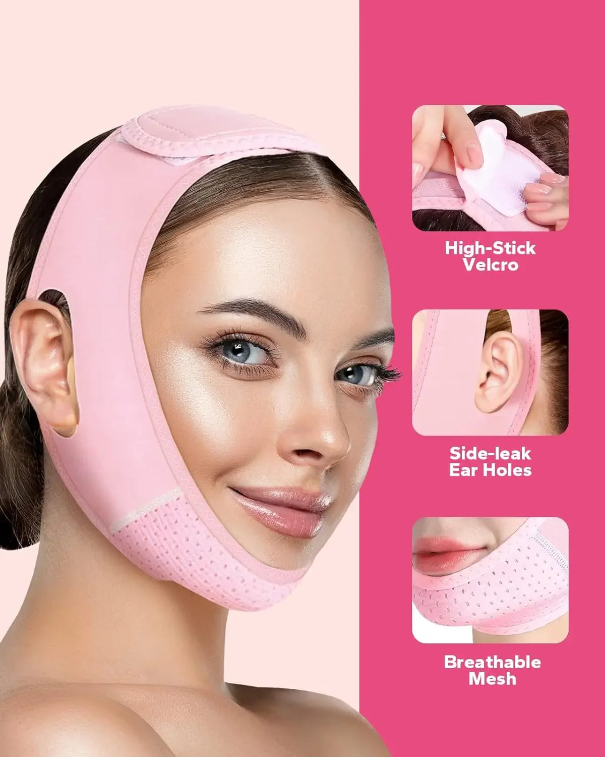 Reusable V Shaped Facial Strap Comfort Skin Care Belt Home Daily Face Support Beauty Accessory