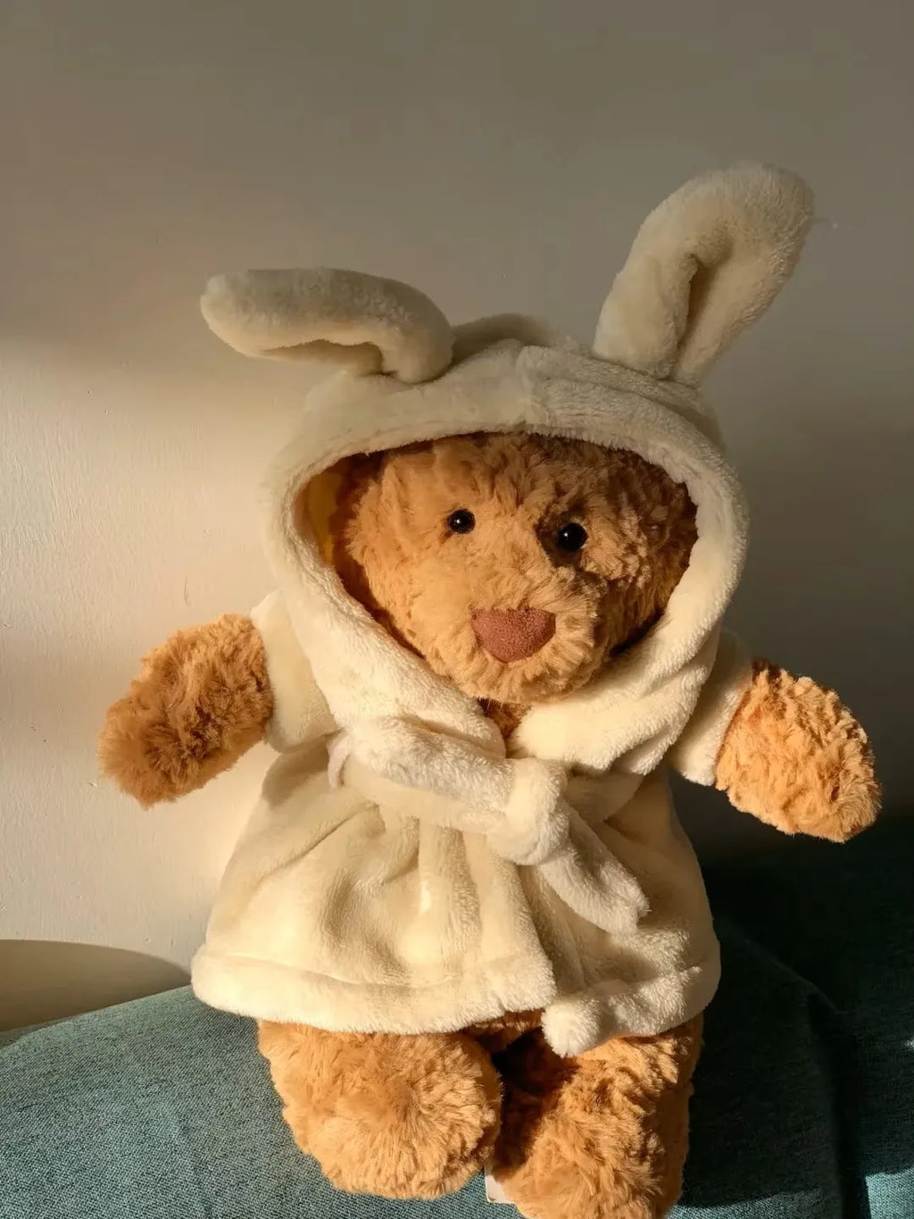 JC Shy Bonnie Rabbit Plush Doll | 31cm Soft Toy Holding Birthday Cake — Kids Holiday Gift