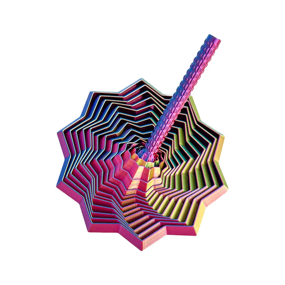 3D Visual Illusion Fidget Star | Sensory Stress Relief Spiral Ornament