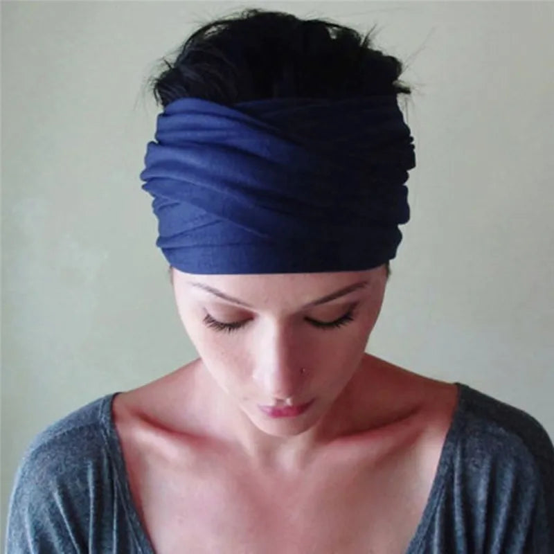 New Elastic Cycling Headband Women Fitness Headband Sweatband Fitness Headwrap Non-slip Bike Headwear Running Fitness Hairband