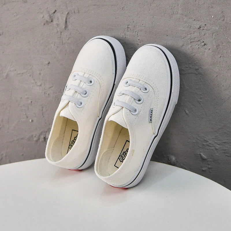 Kids' Unisex Canvas Lace-Up Casual Sneakers