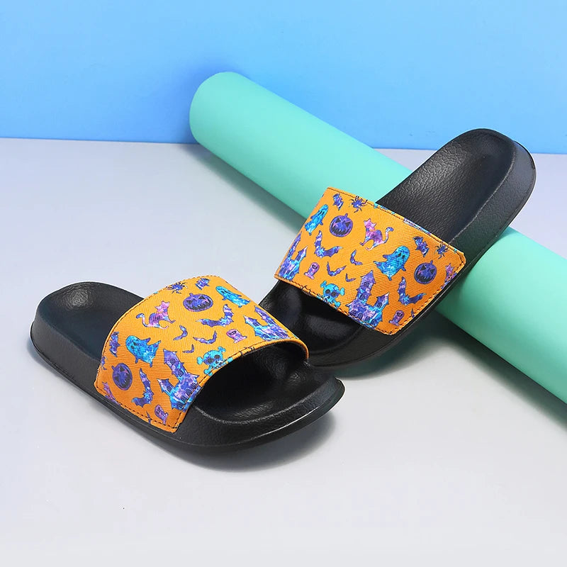 Kids' Cartoon PU Leather Sandal Slippers