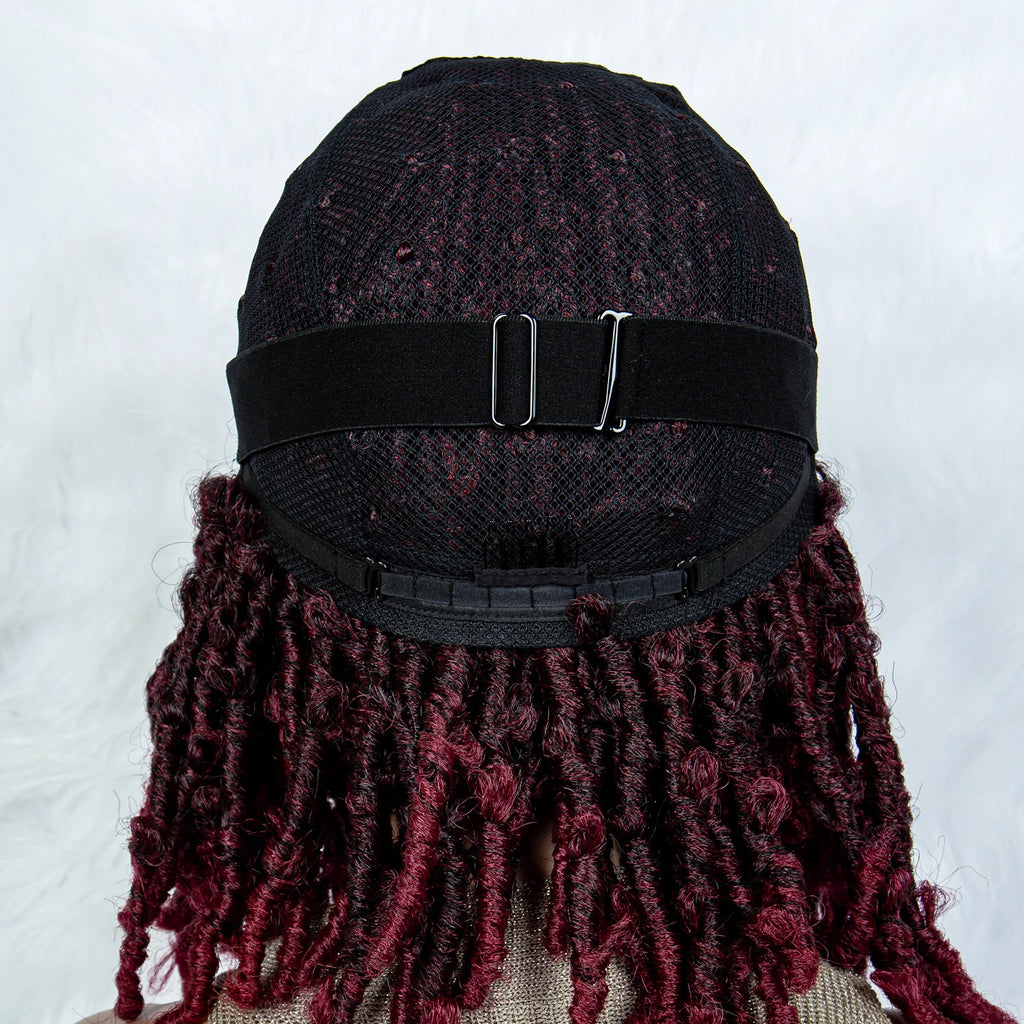 Synthetic Lace Front Wig Braided Wigs Dreadlock Wig 16 inches Short Knotless Butterfly Locs Wigs for Black Women Synthetic Wig
