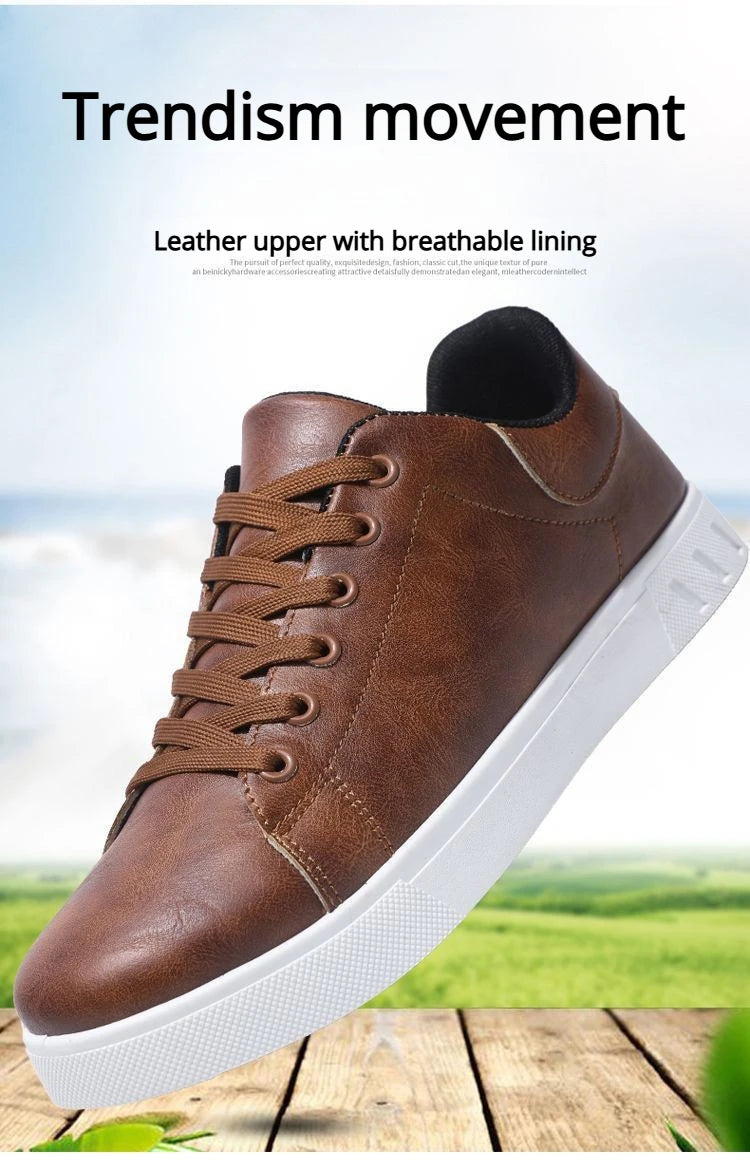 Men's Soft Sole Breathable Casual Lace-Up Shoes