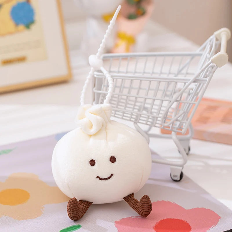 Cute Baozi & Dumpling Plush Stuffed Toy – Chinese Food Cartoon Soft Doll Keychain